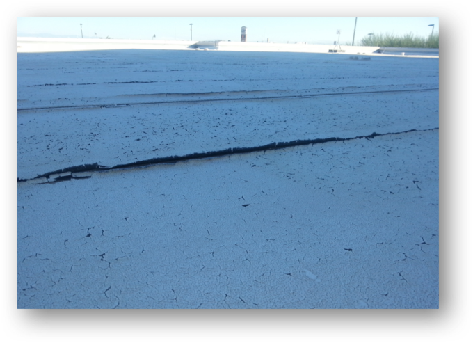 Inspection shows roof assembly with surface cracks